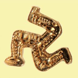 Isle Of Man Three Legs Badge Gilt Lapel Pin Set x 3