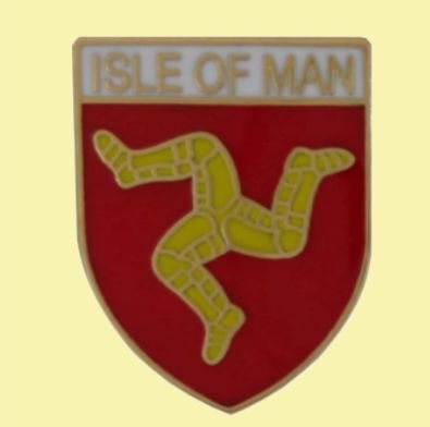 Image 0 of Isle Of Man Three Legs Shield Enamel Badge Lapel Pin Set x 3