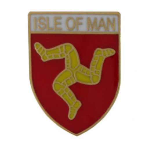 Image 1 of Isle Of Man Three Legs Shield Enamel Badge Lapel Pin Set x 3