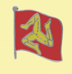 Isle Of Man Three Legs Flag Enamel Badge Lapel Pin Set x 3
