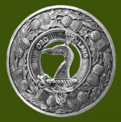 Arbuthnot Clan Crest Thistle Round Stylish Pewter Clan Badge Plaid Brooch