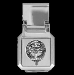 Anderson Clan Badge Stainless Steel Silver Clan Crest Money Clip