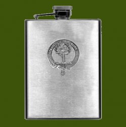 Anderson Clan Badge Stainless Steel Pewter Clan Crest 8oz Hip Flask