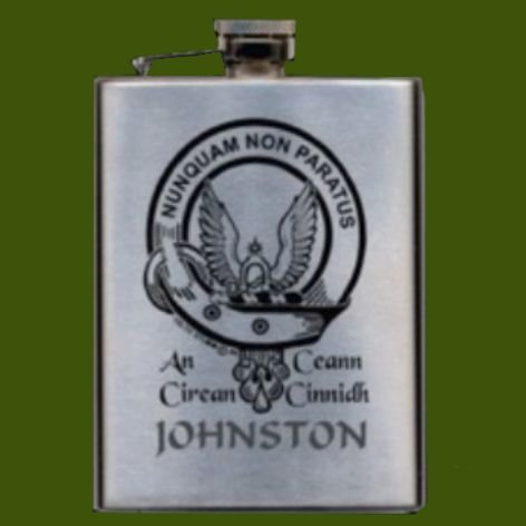 Image 0 of Clan Badge Lasered Stainless Steel Clan Crest 8oz Hip Flask