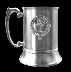 Anderson Clan Badge Stainless Steel Silver Clan Crest Tankard