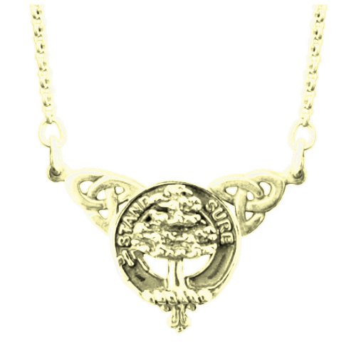 Image 1 of Anderson Clan Badge Double Drop 14K Yellow Gold Clan Crest Pendant