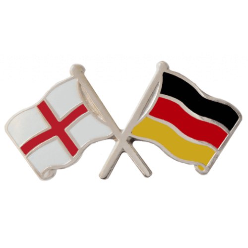 Image 1 of England Germany Crossed Country Flags Friendship Enamel Lapel Pin Set x 3