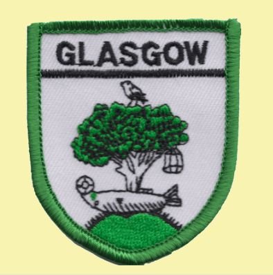 Image 0 of Scotland Glasgow Shield Places Embroidered Cloth Patch Set x 3