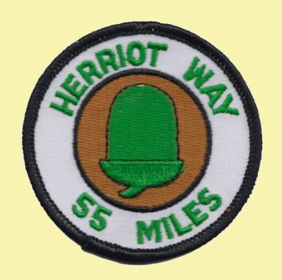 Image 0 of Herriot Way National Trail Round Places Embroidered Cloth Patch Set x 3