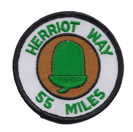 Image 1 of Herriot Way National Trail Round Places Embroidered Cloth Patch Set x 3