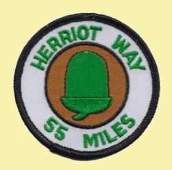 Herriot Way National Trail Round Places Embroidered Cloth Patch Set x 3