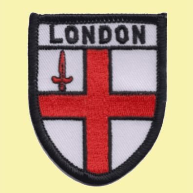 Image 0 of United Kingdom London Shield Places Embroidered Cloth Patch Set x 3