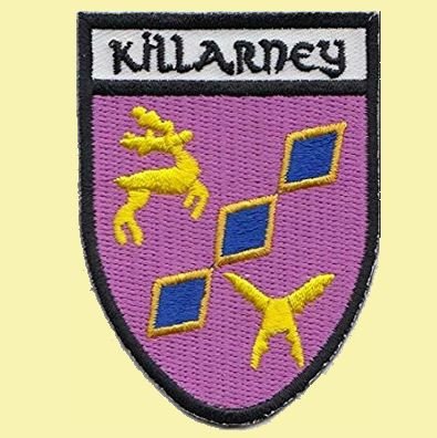 Image 0 of Ireland Killarney Shield Places Embroidered Cloth Patch Set x 3