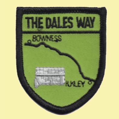 Image 0 of United Kingdom The Dales Way Shield Places Embroidered Cloth Patch Set x 3