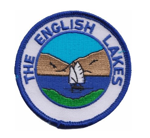 Image 1 of The English Lakes Round Places Embroidered Cloth Patch Set x 3