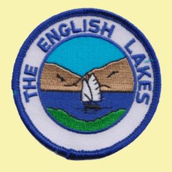 The English Lakes Round Places Embroidered Cloth Patch Set x 3