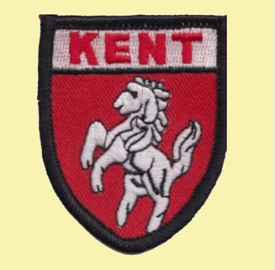 Image 0 of United Kingdom Kent Shield Places Embroidered Cloth Patch Set x 3