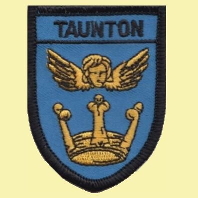 Image 0 of United Kingdom Taunton Shield Places Embroidered Cloth Patch Set x 3