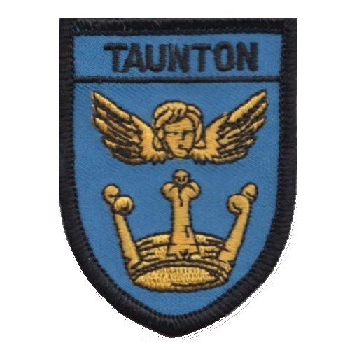 Image 1 of United Kingdom Taunton Shield Places Embroidered Cloth Patch Set x 3