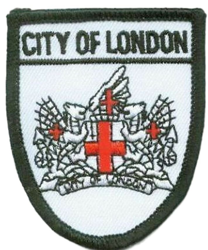 Image 1 of United Kingdom City Of London Shield Places Embroidered Cloth Patch Set x 3