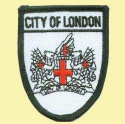 United Kingdom City Of London Shield Places Embroidered Cloth Patch Set x 3