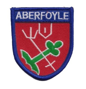 Image 1 of Scotland Aberfoyle Shield Places Embroidered Cloth Patch Set x 3