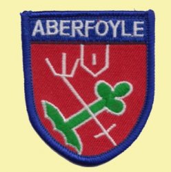 Scotland Aberfoyle Shield Places Embroidered Cloth Patch Set x 3