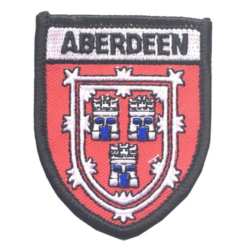 Image 1 of Scotland Aberdeen Shield Places Embroidered Cloth Patch Set x 3