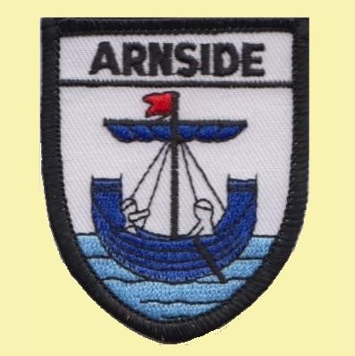Image 0 of United Kingdom Arnside Shield Places Embroidered Cloth Patch Set x 3