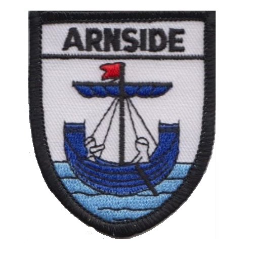 Image 1 of United Kingdom Arnside Shield Places Embroidered Cloth Patch Set x 3