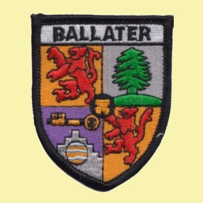Image 0 of Scotland Ballater Shield Places Embroidered Cloth Patch Set x 3