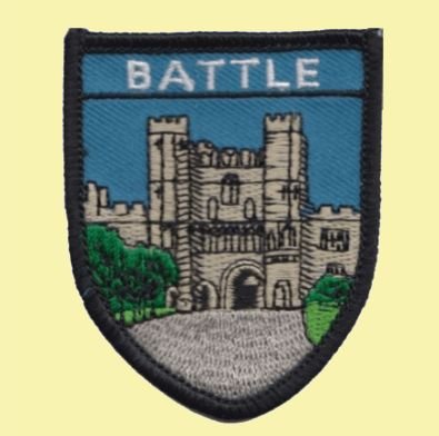 Image 0 of United Kingdom Battle Shield Places Embroidered Cloth Patch Set x 3