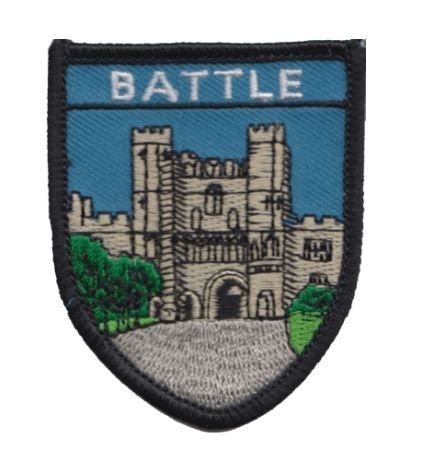 Image 1 of United Kingdom Battle Shield Places Embroidered Cloth Patch Set x 3