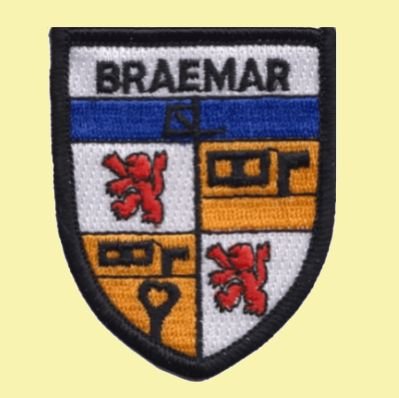 Image 0 of Scotland Braemar Shield Places Embroidered Cloth Patch Set x 3