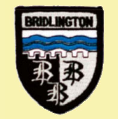 Image 0 of United Kingdom Bridlington Shield Places Embroidered Cloth Patch Set x 3