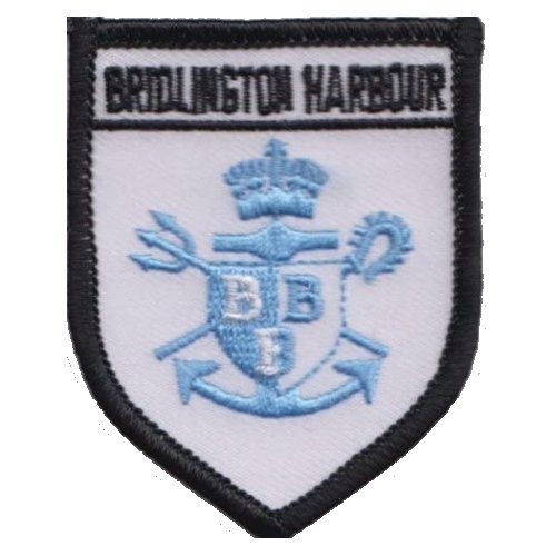 Image 1 of United Kingdom Bridlington Harbour Shield Places Embroidered Cloth Patch Set x 3