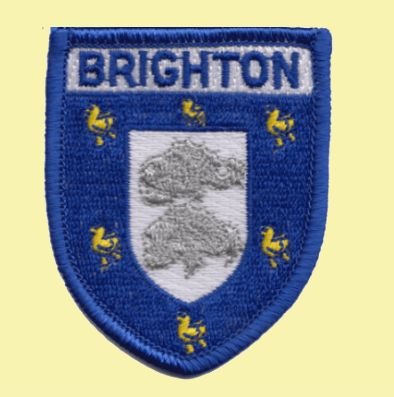 Image 0 of United Kingdom Brighton Shield Places Embroidered Cloth Patch Set x 3