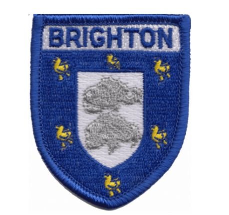 Image 1 of United Kingdom Brighton Shield Places Embroidered Cloth Patch Set x 3