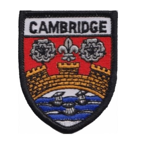 Image 1 of United Kingdom Cambridge Shield Places Embroidered Cloth Patch Set x 3