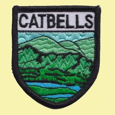 Image 0 of United Kingdom Catbells Shield Places Embroidered Cloth Patch Set x 3