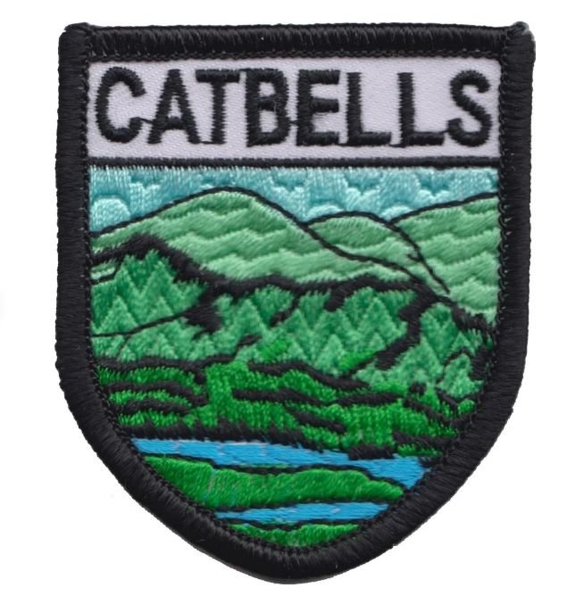Image 1 of United Kingdom Catbells Shield Places Embroidered Cloth Patch Set x 3