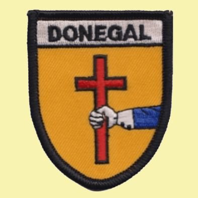Image 0 of Ireland Donegal Shield Places Embroidered Cloth Patch Set x 3