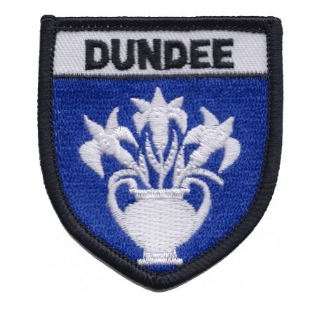 Image 1 of Scotland Dundee Shield Places Embroidered Cloth Patch Set x 3
