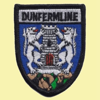 Image 0 of Scotland Dunfermline Shield Places Embroidered Cloth Patch Set x 3