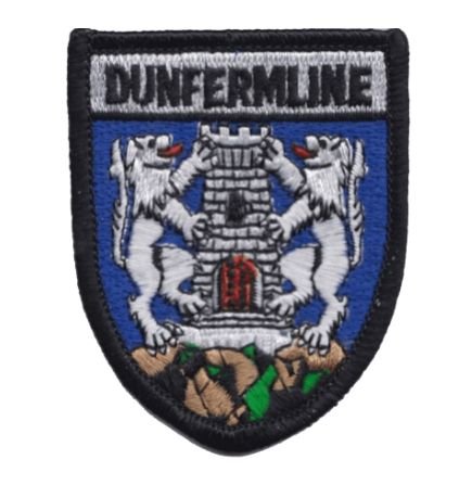 Image 1 of Scotland Dunfermline Shield Places Embroidered Cloth Patch Set x 3