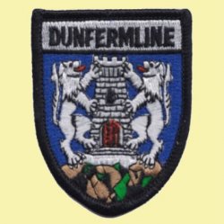 Scotland Dunfermline Shield Places Embroidered Cloth Patch Set x 3