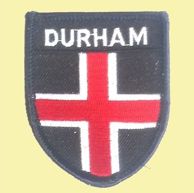 Image 0 of United Kingdom Durham Shield Places Embroidered Cloth Patch Set x 3