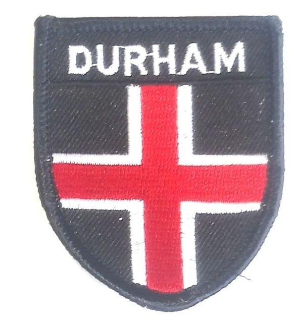 Image 1 of United Kingdom Durham Shield Places Embroidered Cloth Patch Set x 3
