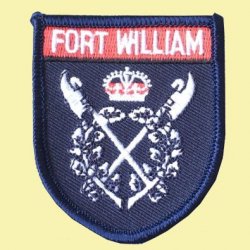 Scotland Fort William Shield Places Embroidered Cloth Patch Set x 3