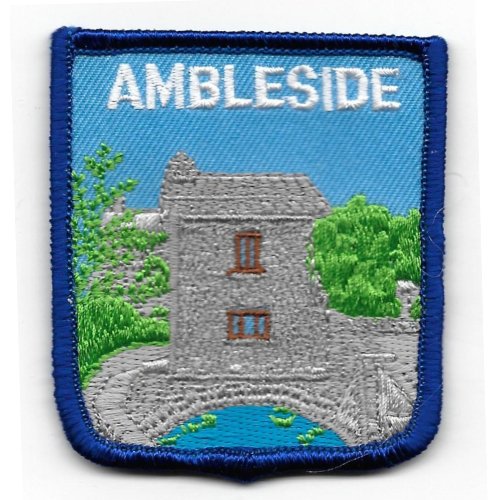 Image 1 of United Kingdom Ambleside Shield Places Embroidered Cloth Patch Set x 3